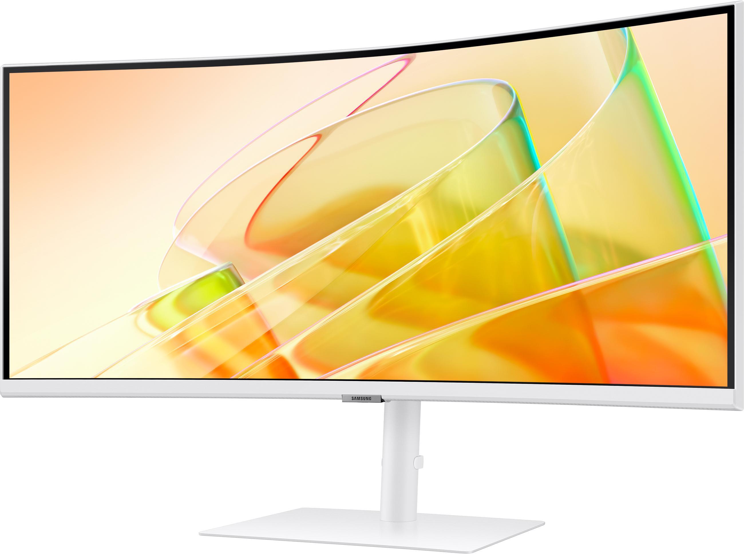Samsung - Monitor Curvo Samsung ViewFinity S6 34" S65TC VA UWQHD 100Hz FreeSync Thunderbolt 4 KVM Branco