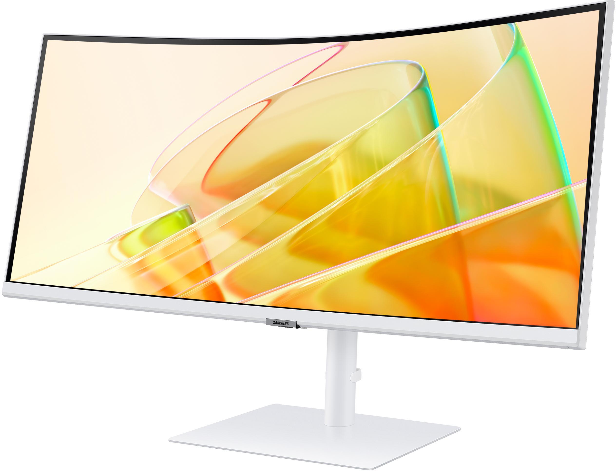 Samsung - Monitor Curvo Samsung ViewFinity S6 34" S65TC VA UWQHD 100Hz FreeSync Thunderbolt 4 KVM Branco
