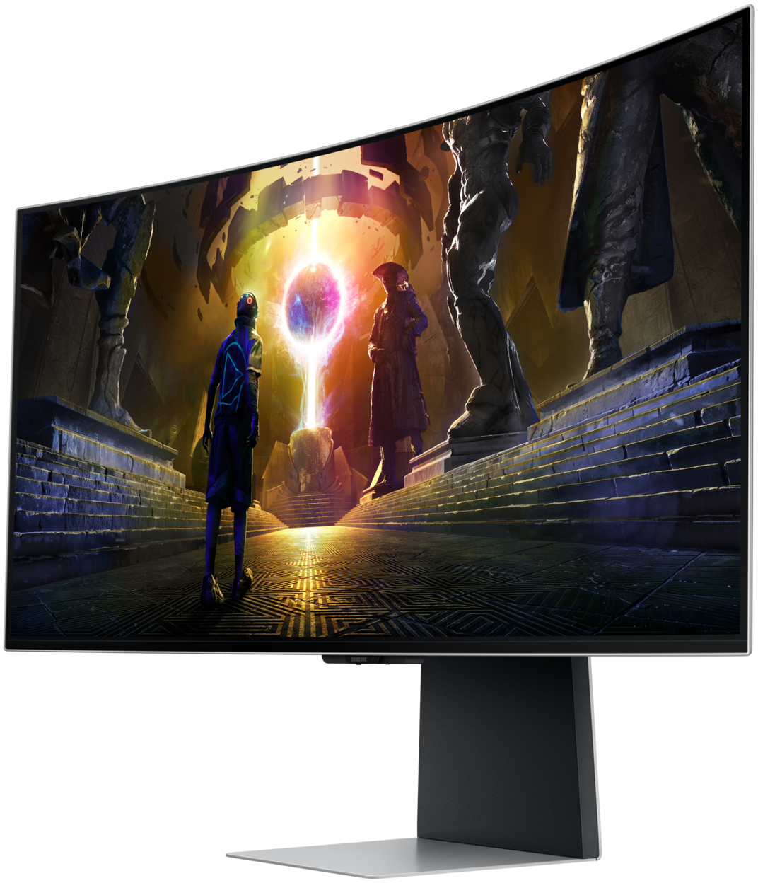 Samsung - Monitor Curvo Samsung Odyssey G8 34" G85SD QD-OLED UWQHD 175Hz 0.03ms FreeSync Premium Pro Smart Monitor