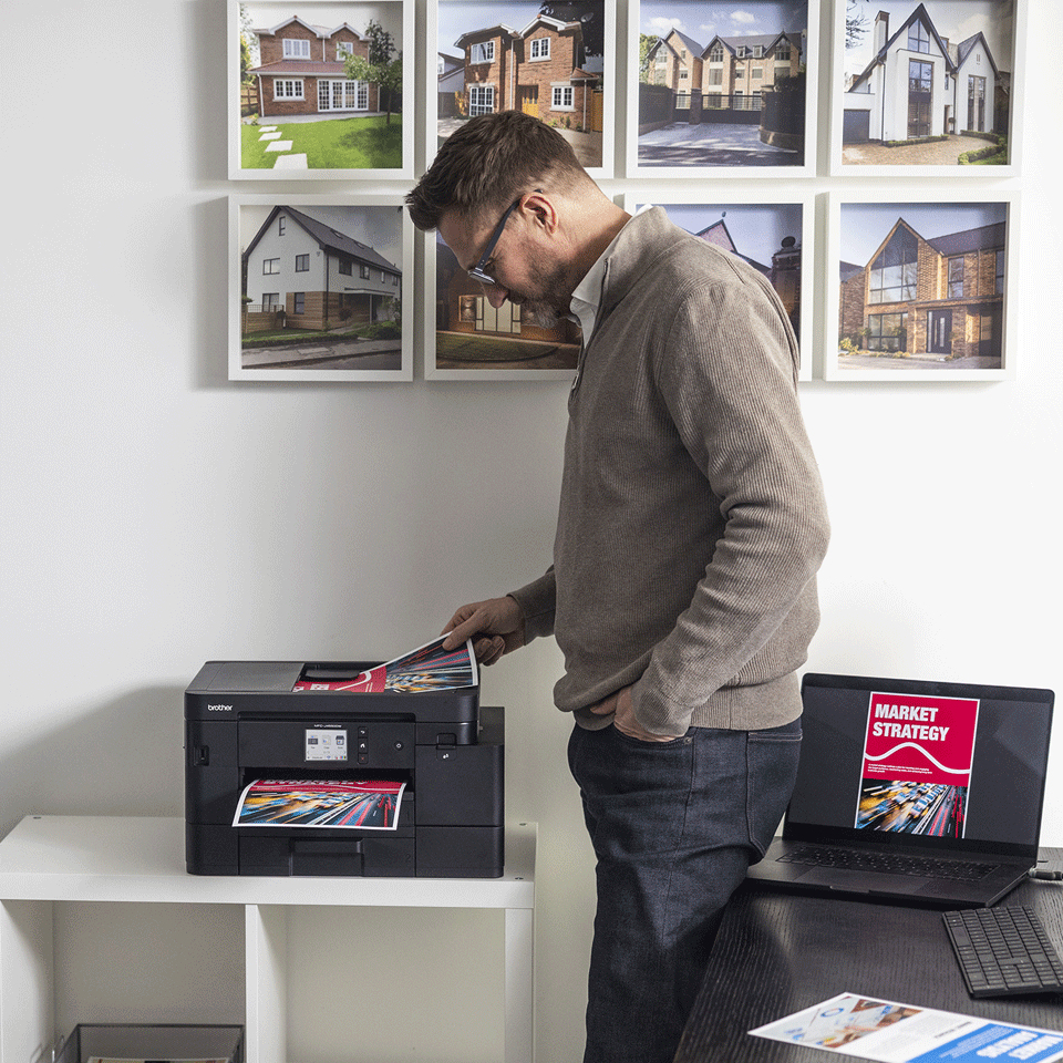 Brother - Impressora Multifunções a Jato de Tinta Brother MFC-J4550DW WiFi