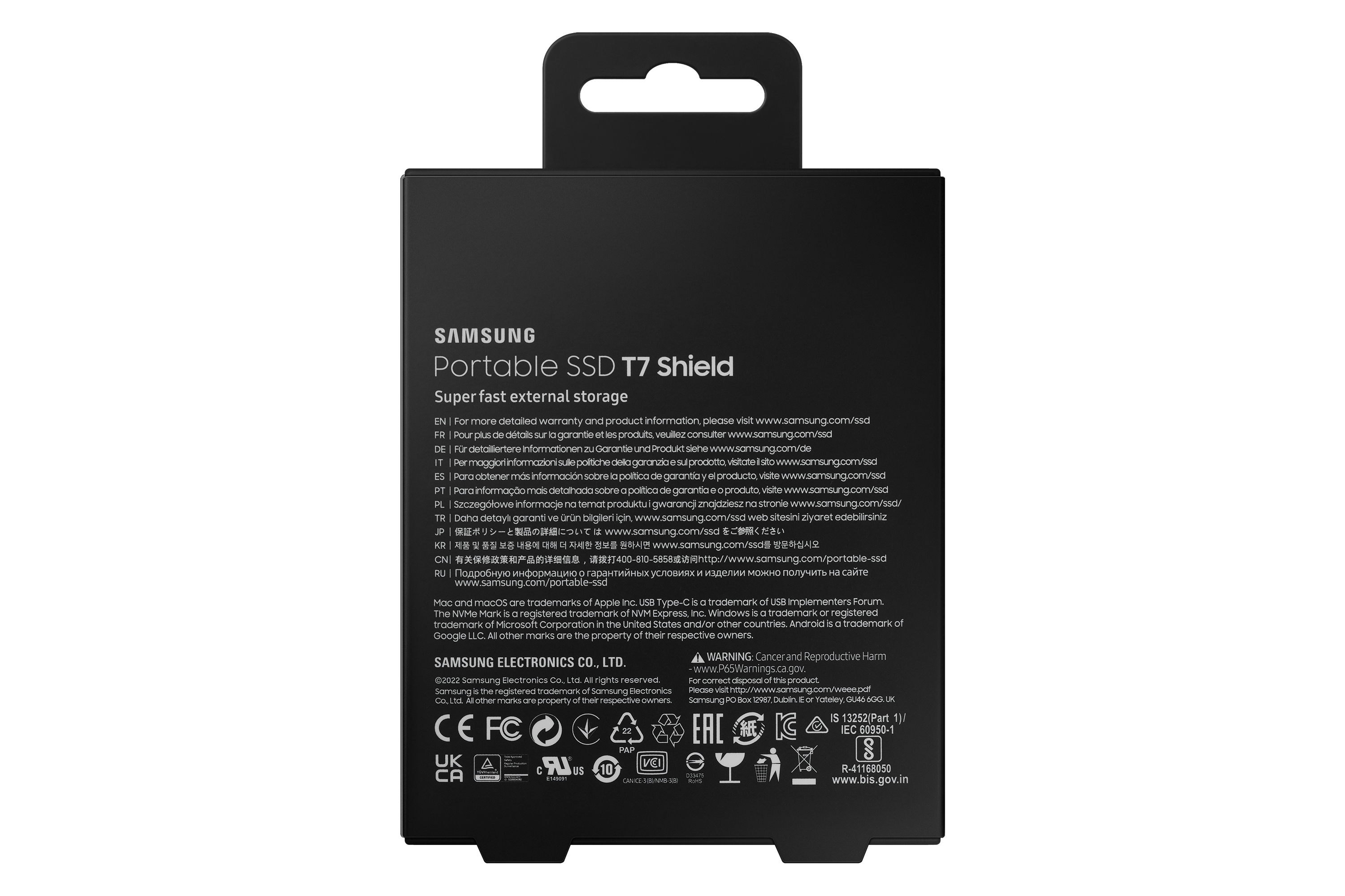 Samsung - SSD Externo Samsung T7 Shield 2TB USB3.2 Gen2 Preto (1050/1000MB/s)