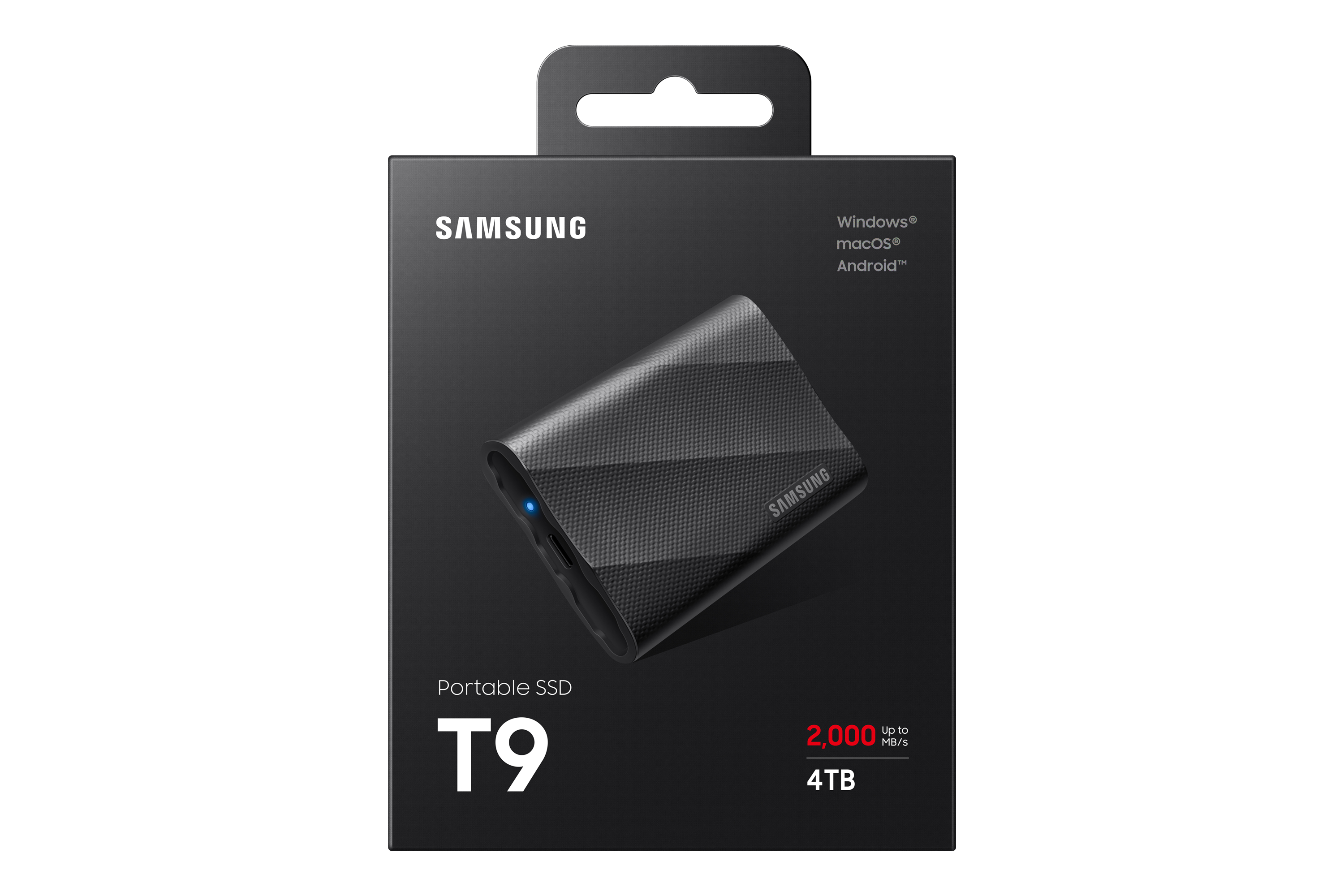 Samsung - SSD Externo Samsung Portable T9 4TB USB3.2 Gen2 Preto (2000/1950MB/s)