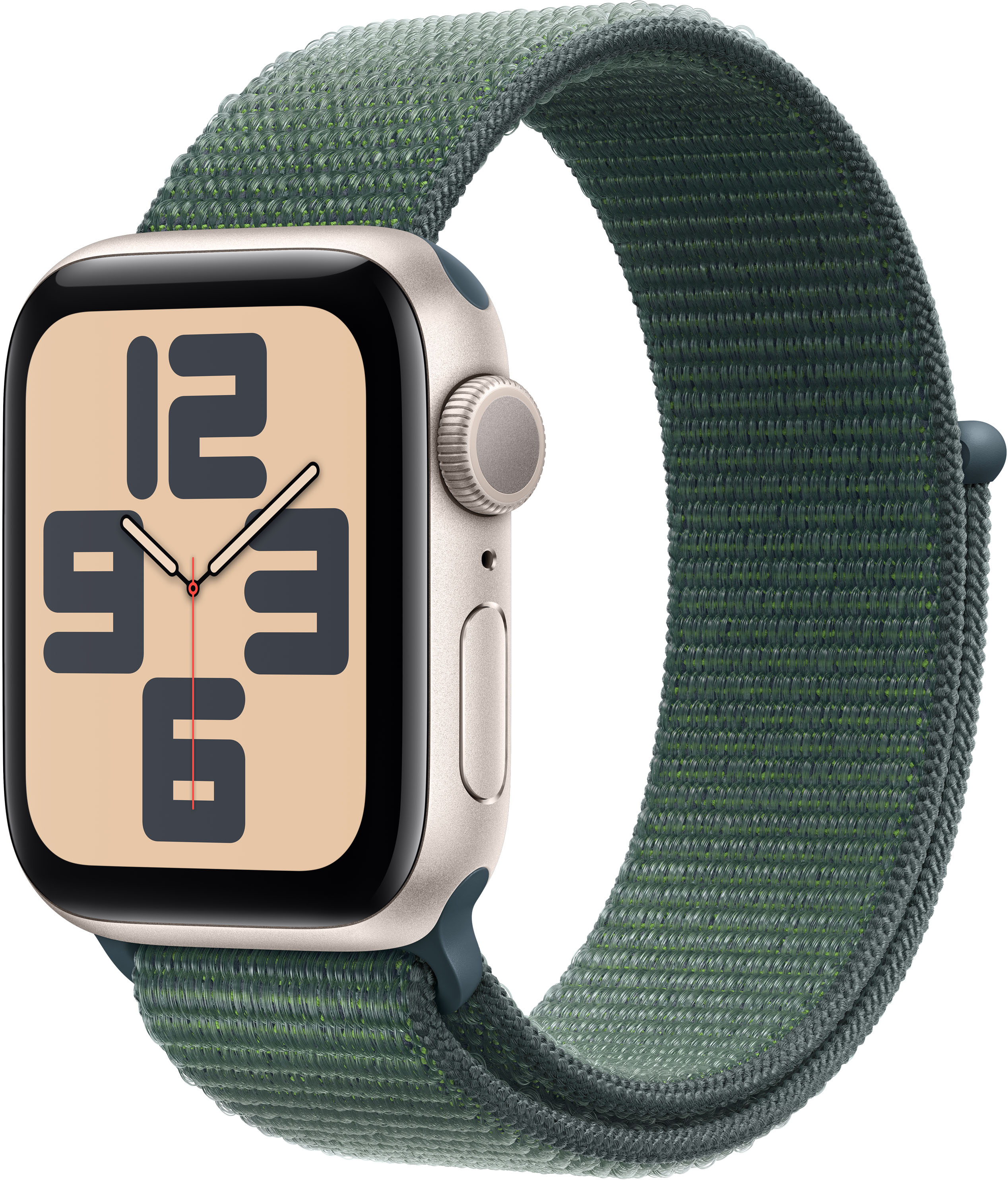 Picture of Picture of Smartwatch Apple Watch SE (2024) GPS 40mm Alumínio Starlight c/ Loop Desportiva Lake Green