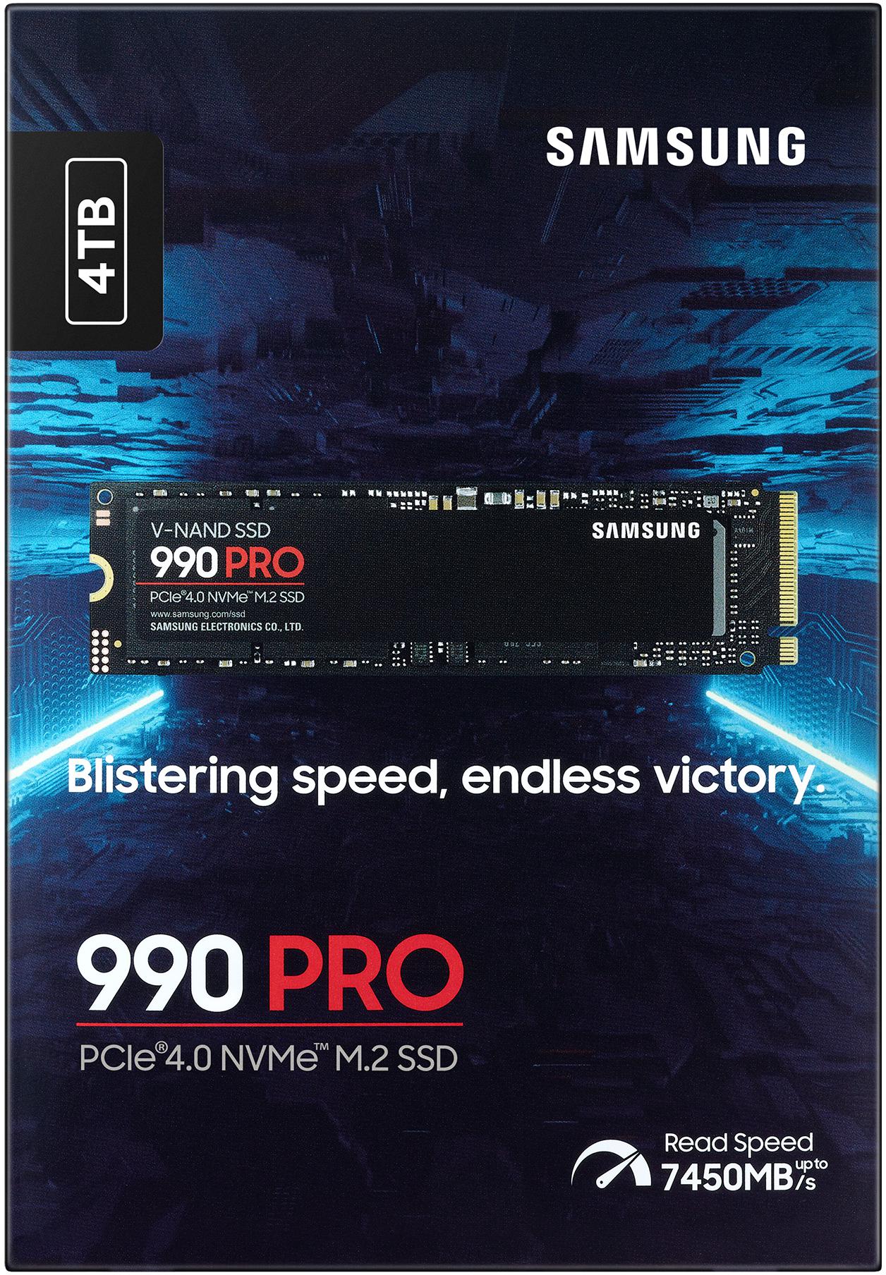 Samsung - SSD Samsung 990 PRO 4TB Gen4 M.2 NVMe (7450/6900MB/s)