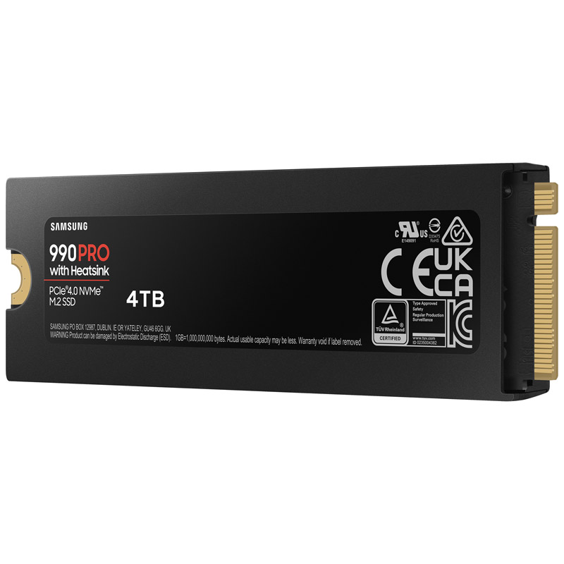 Samsung - SSD Samsung 990 PRO 4TB Gen4 M.2 NVMe (7450/6900MB/s) Heatsink