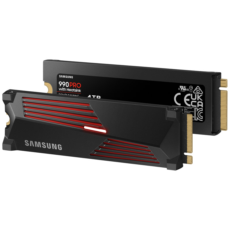 Samsung - SSD Samsung 990 PRO 4TB Gen4 M.2 NVMe (7450/6900MB/s) Heatsink