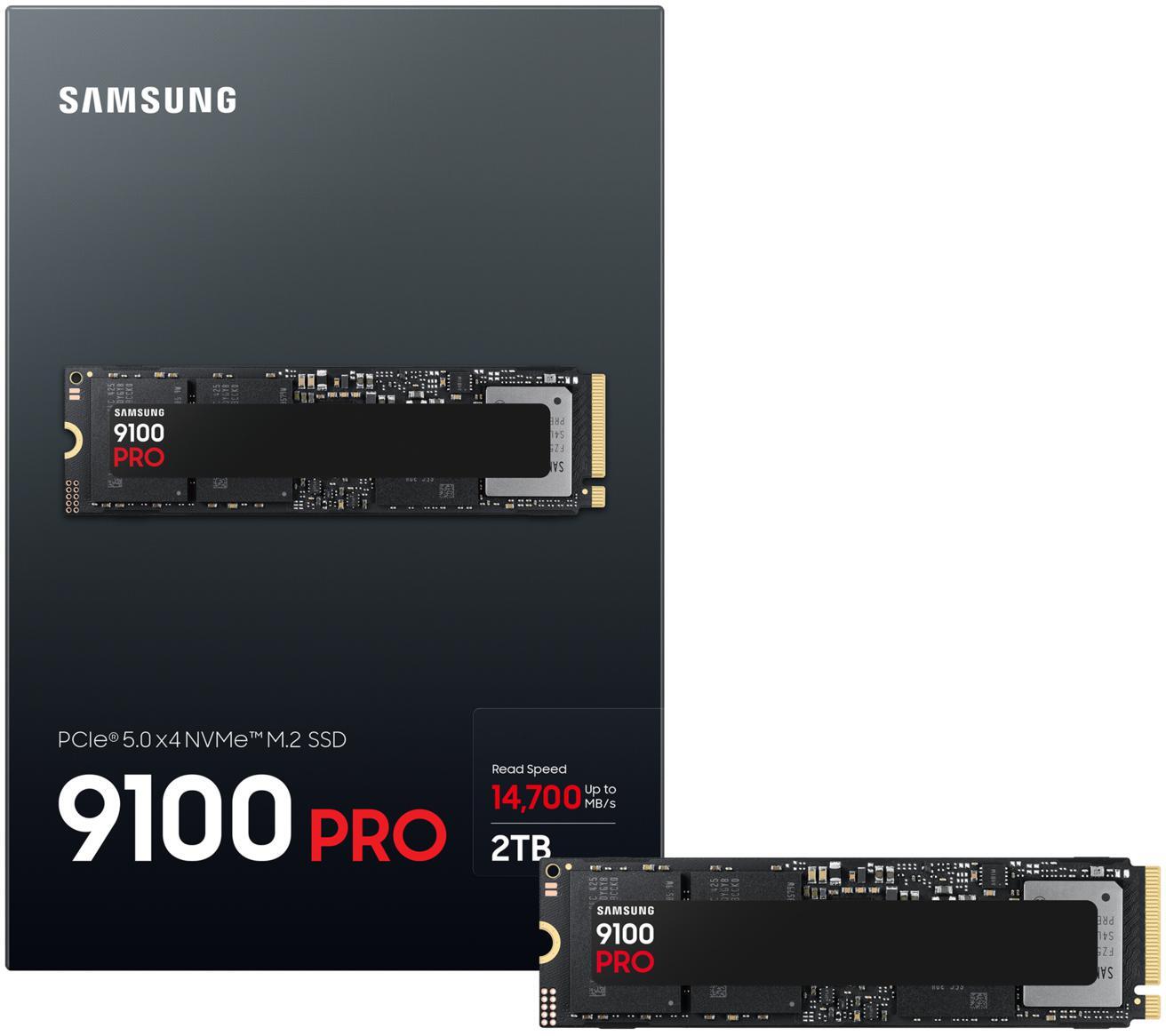 Samsung - SSD Samsung 9100 Pro 2TB Gen5 M.2 NVMe (14700/13300MB/s)