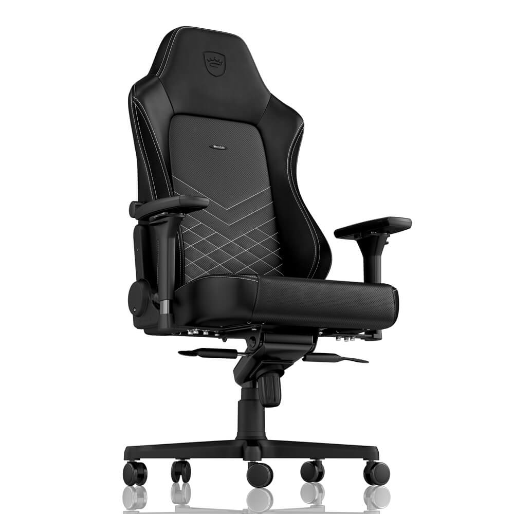noblechairs - Cadeira noblechairs HERO - Preto / Branco Platina