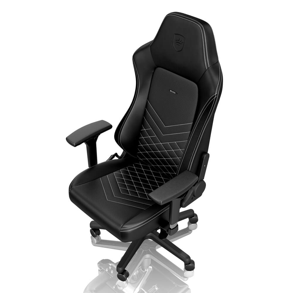 noblechairs - Cadeira noblechairs HERO - Preto / Branco Platina