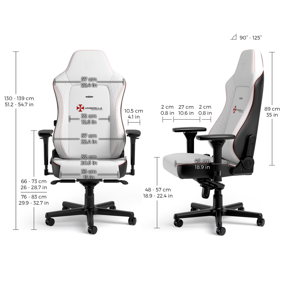 noblechairs - Cadeira noblechairs HERO - Resident Evil Umbrella Edition