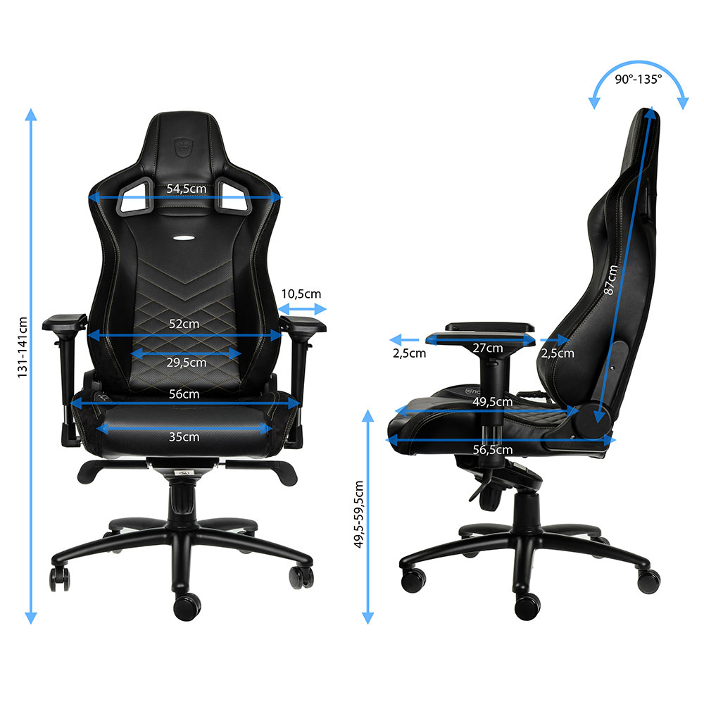 noblechairs - Cadeira noblechairs EPIC - Preto / Dourado
