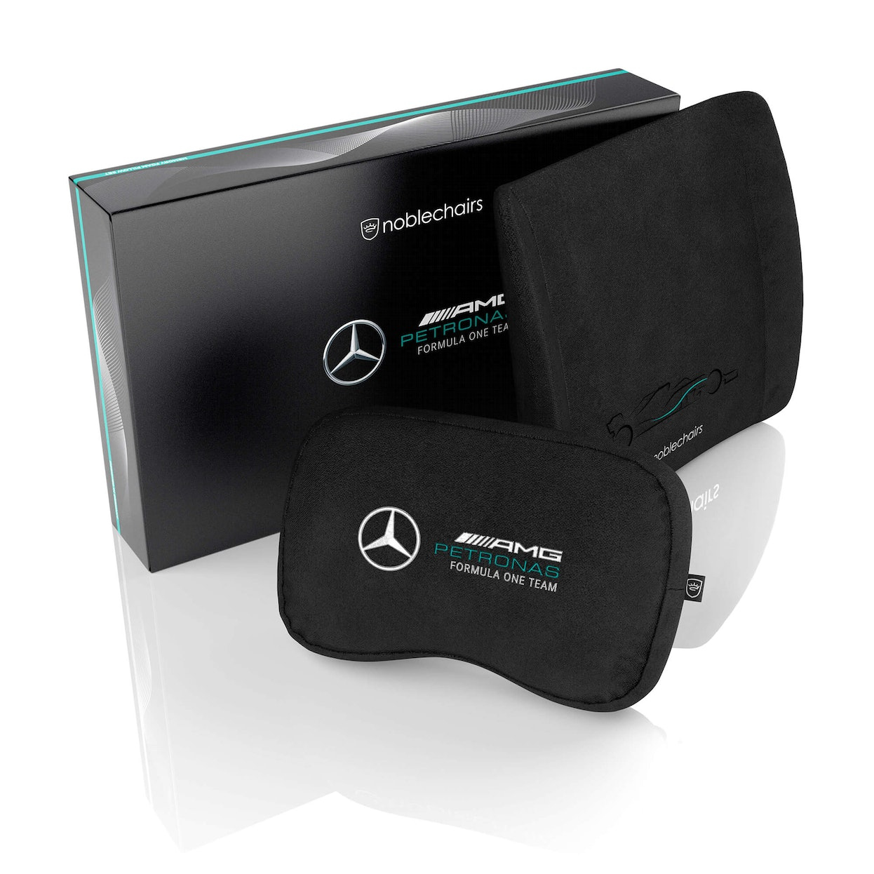 noblechairs - Set de Almofadas noblechairs Memory Foam - Mercedes-AMG Petronas Formula One Team Edition