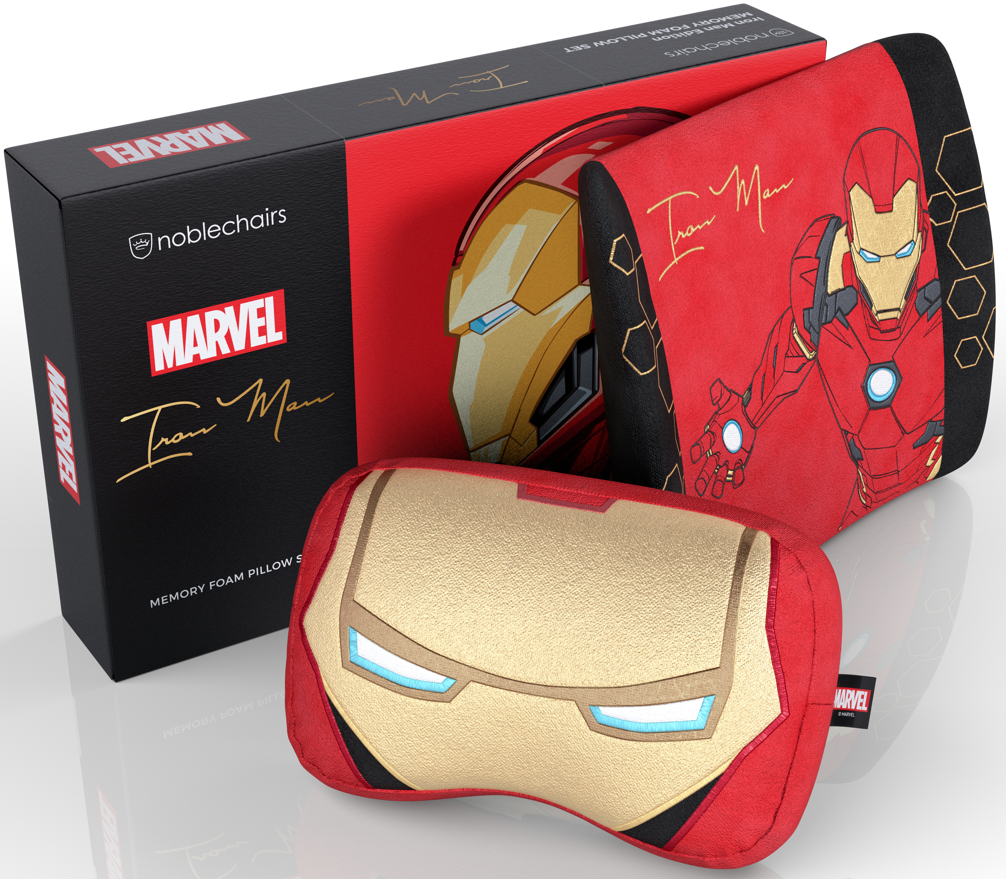 noblechairs - Set de Almofadas noblechairs Memory Foam - Iron Man Edition