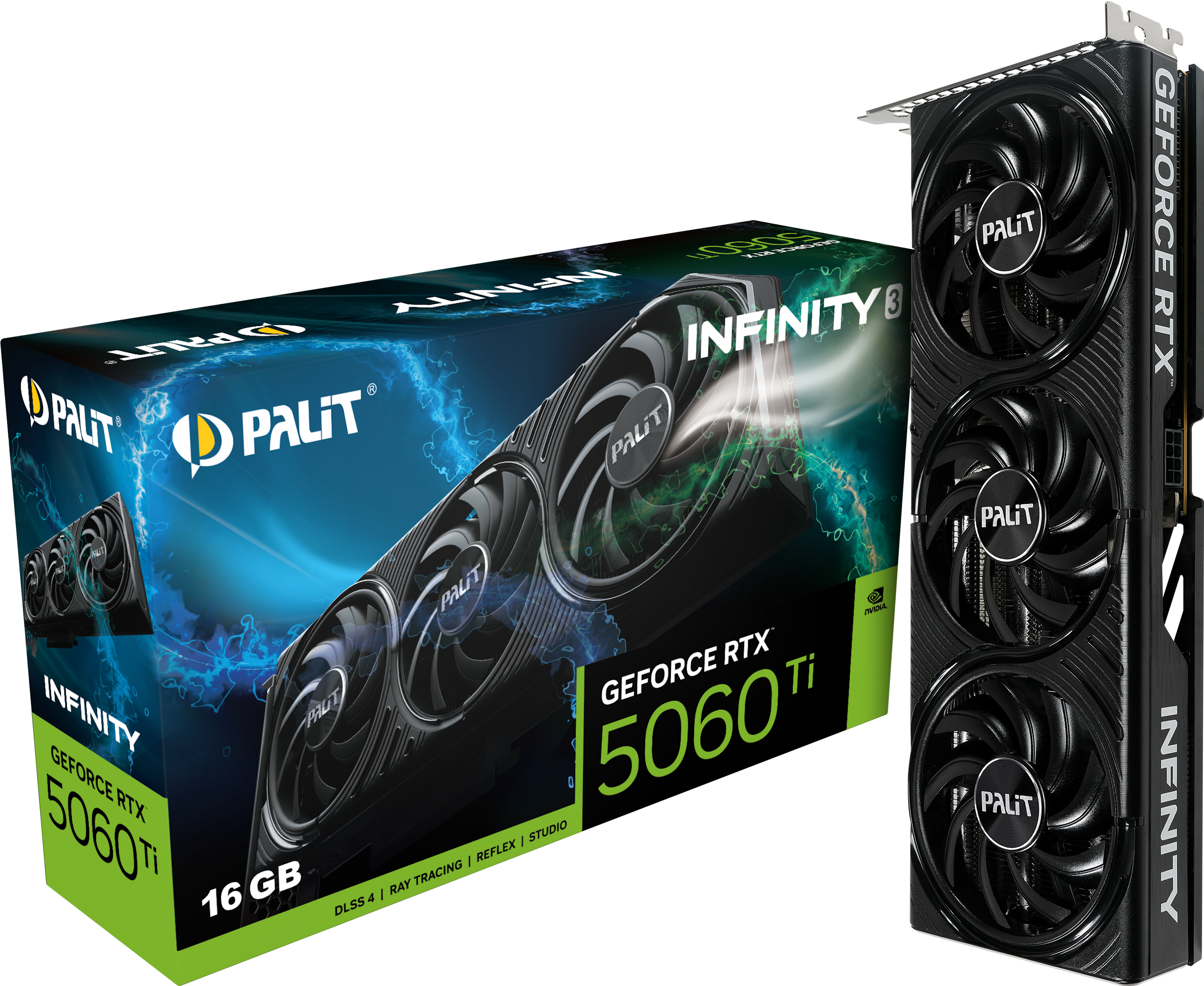 Picture of Picture of Gráfica Palit GeForce® RTX 5060 Ti Infinity 3 8GB GDDR7 DLSS4