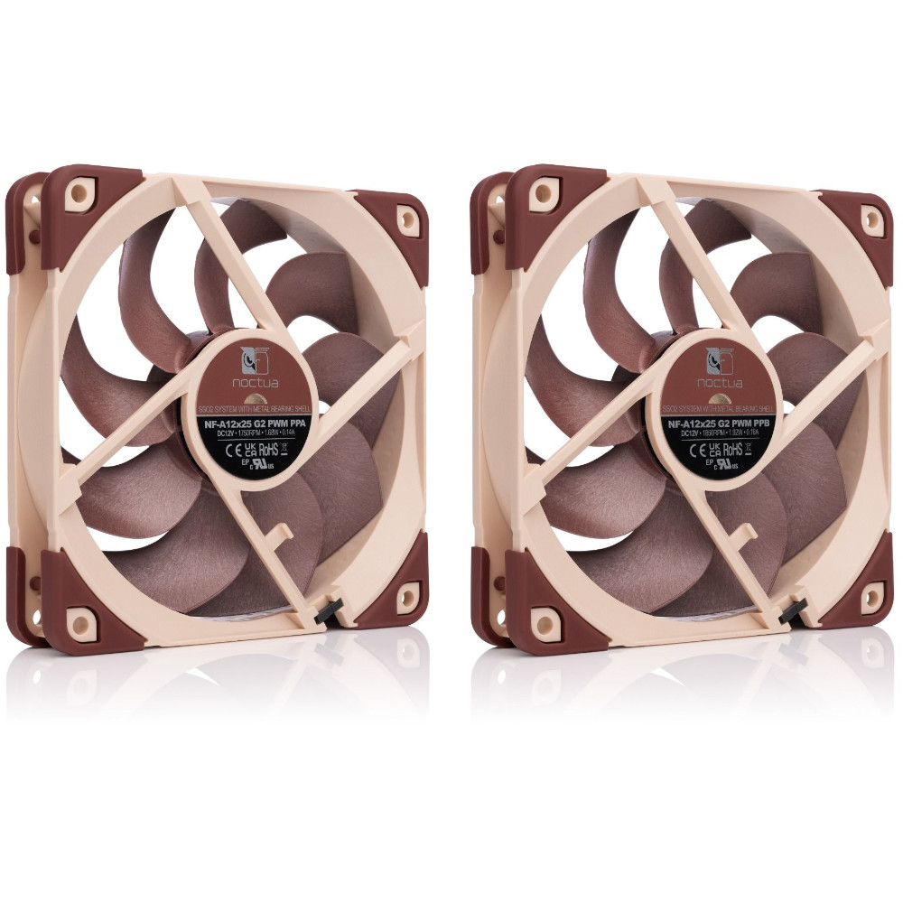 Noctua - Ventoinha Noctua NF-A12X25 G2 PWM 120mm (Pack 2)