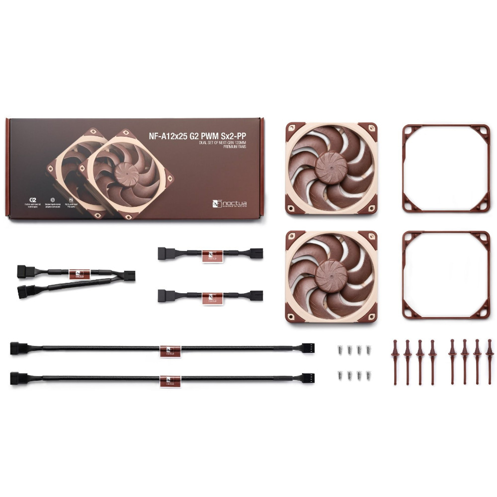 Noctua - Ventoinha Noctua NF-A12X25 G2 PWM 120mm (Pack 2)