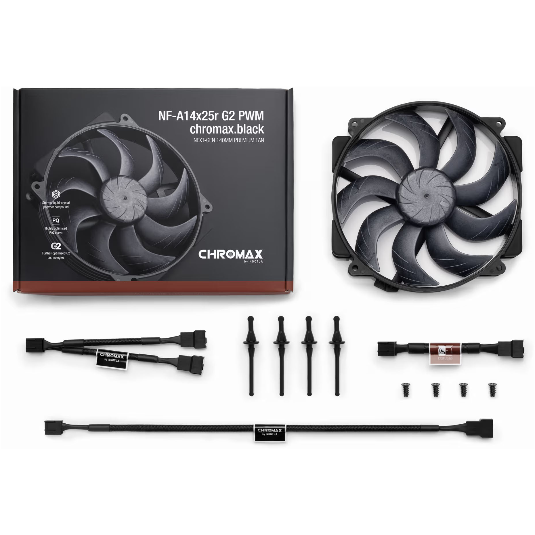 Noctua - Ventoinha Noctua NF-A14r G2 PWM Chromax LCP 140mm