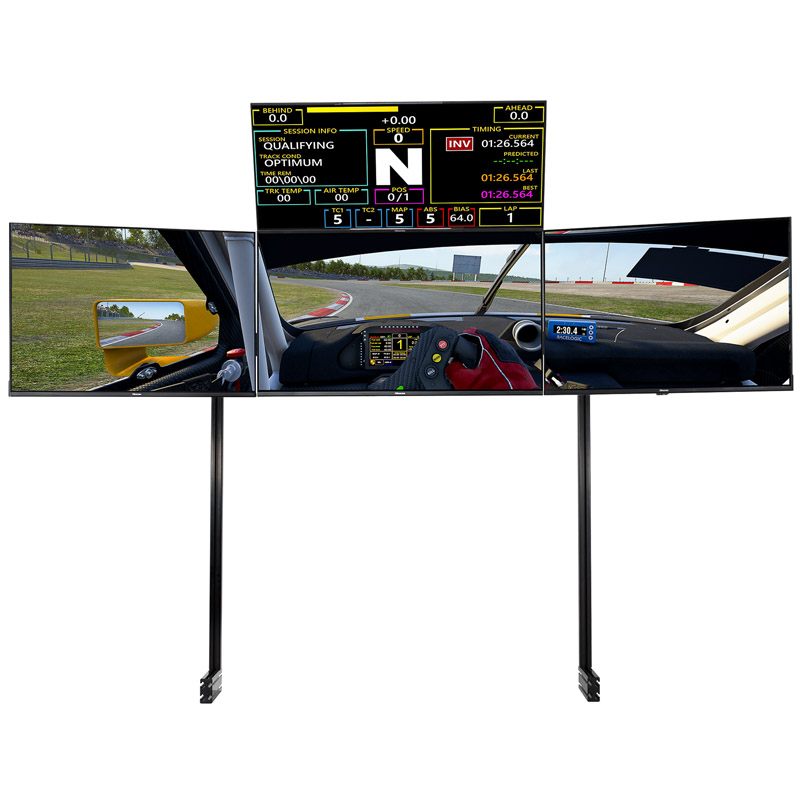 Next Level Racing - Suporte Monitor Next Level Racing Free Standing Quad Monitor Black Edition
