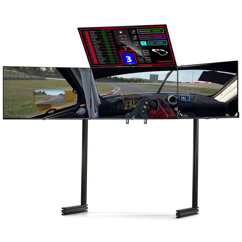 Next Level Racing - Suporte Monitor Next Level Racing Free Standing Quad Monitor Black Edition