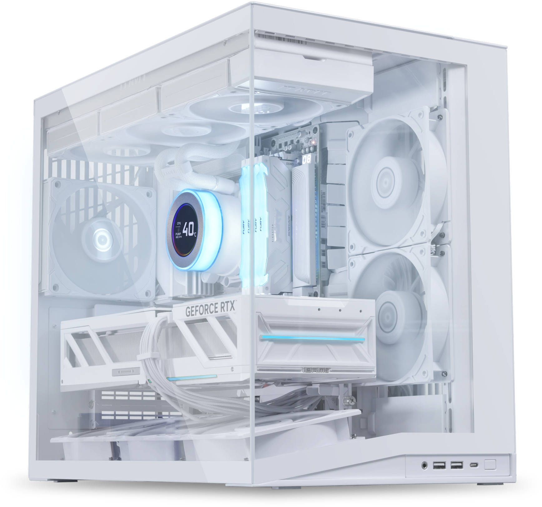 Lian Li - Caixa ATX Lian Li O11 Mini V2 Flow Branco