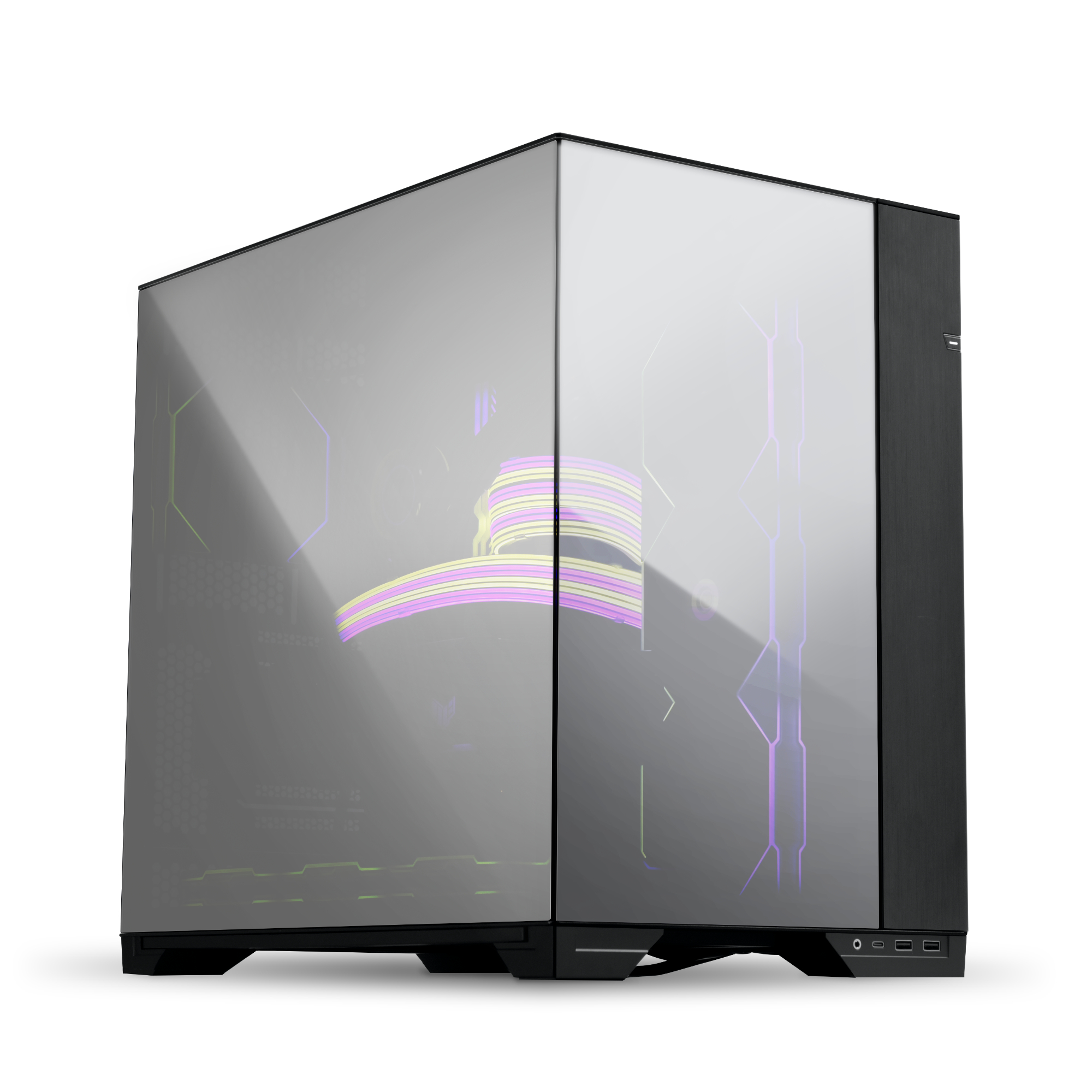 Lian Li - Caixa E-ATX Lian Li O11 Vision Chrome Vidro Temperado