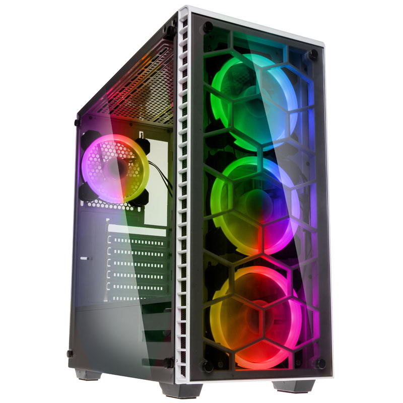 Kolink - Caixa E-ATX Kolink Observatory RGB Vidro Temperado Branco