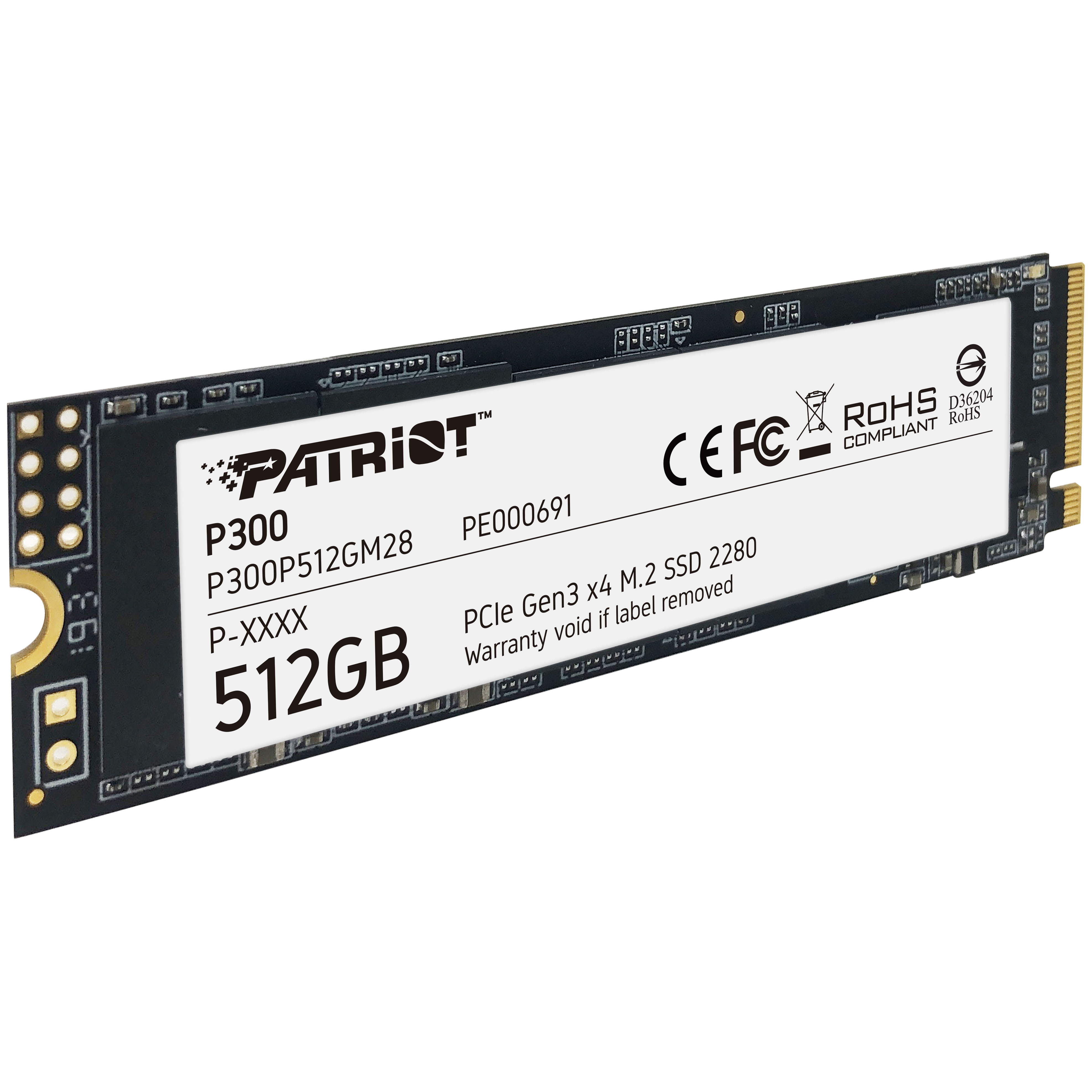 Patriot - SSD Patriot P300 Gen3 512GB M.2 NVMe 2280 (1700/1100MB/s)