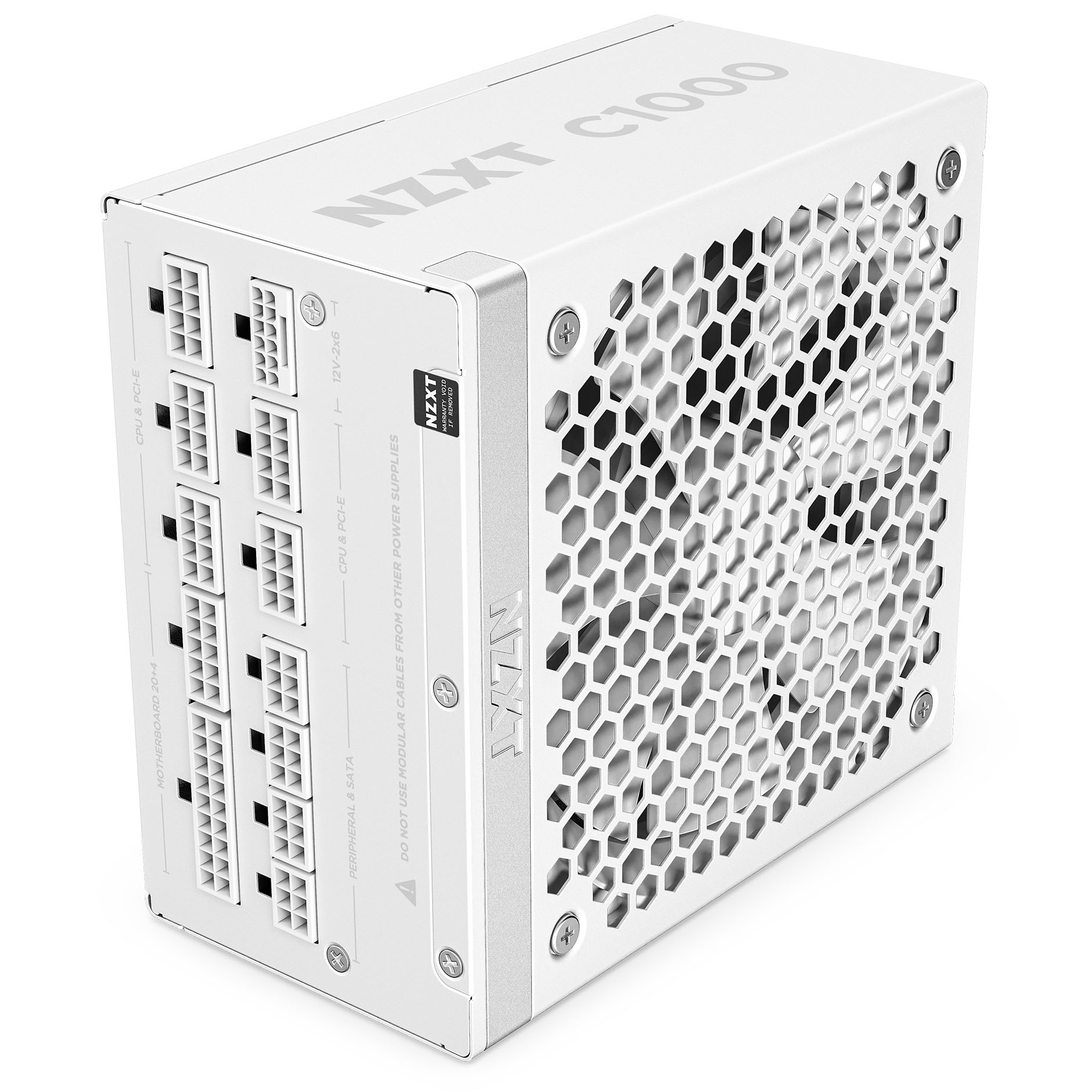 NZXT - Fonte de Alimentação NZXT 1000W 80+ Gold ATX 3.1 PCIe 5.1 Branca