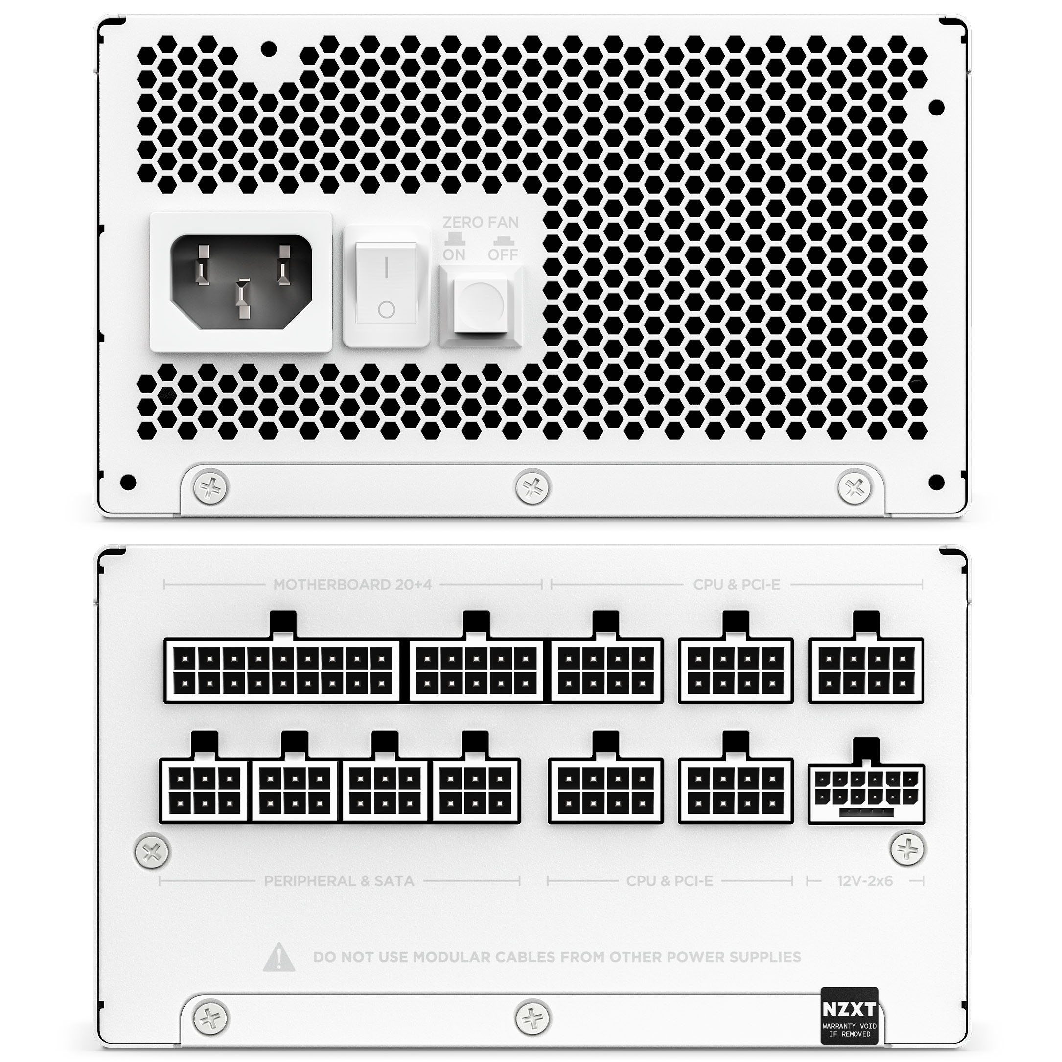 NZXT - Fonte de Alimentação NZXT 1000W 80+ Gold ATX 3.1 PCIe 5.1 Branca