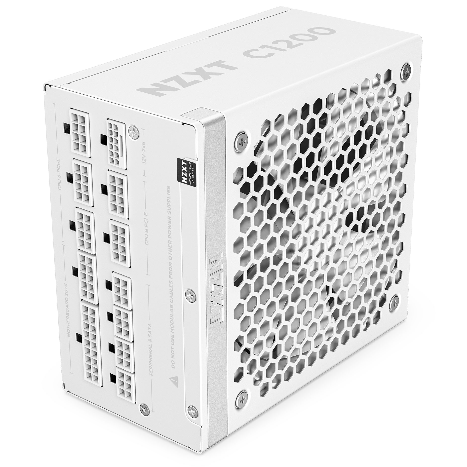 NZXT - Fonte de Alimentação NZXT 1200W 80+ Gold ATX 3.1 PCIe 5.1 Branca