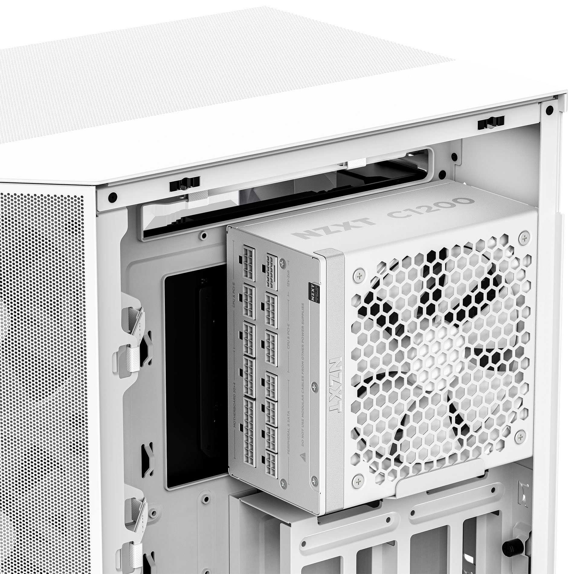 NZXT - Fonte de Alimentação NZXT 1200W 80+ Gold ATX 3.1 PCIe 5.1 Branca