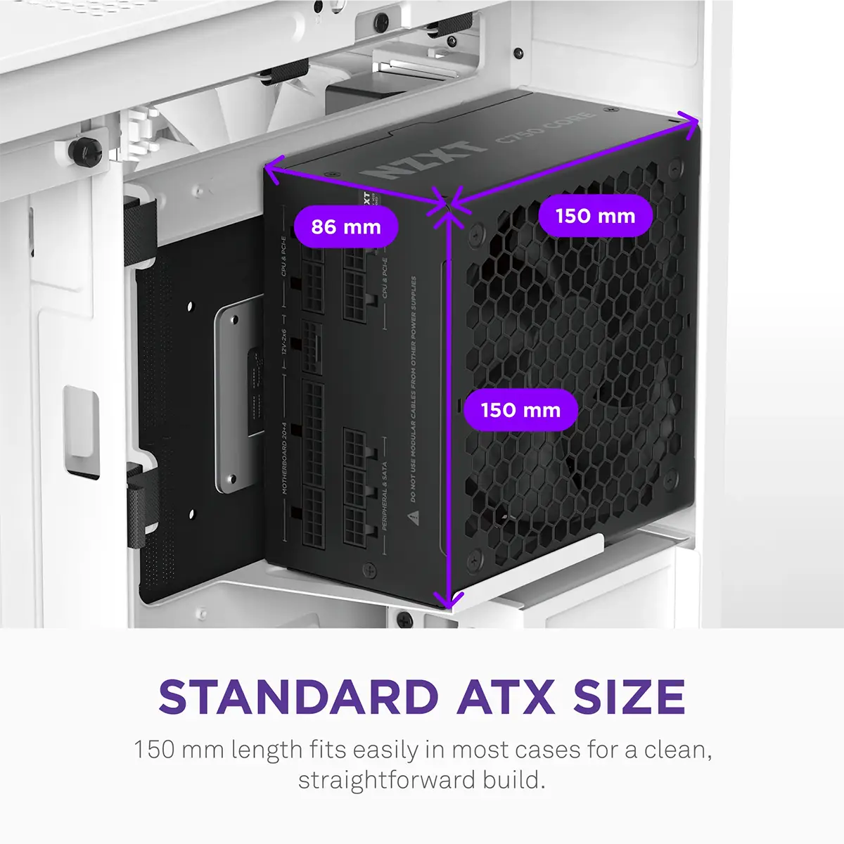 NZXT - Fonte de Alimentação NZXT 750W Core 80+ Gold ATX 3.1 PCIe 5.1