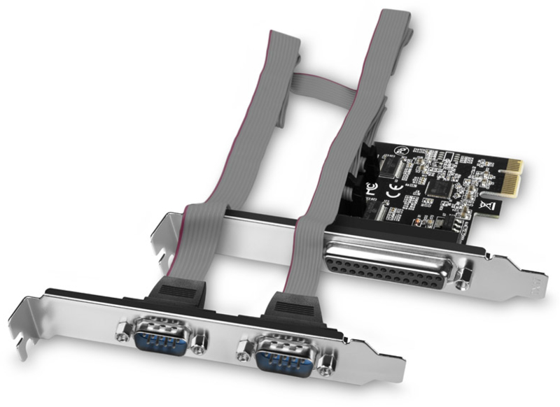 AXAGON - Adaptador PCIe AXAGON PCEA-PSN com 1x Porta Paralela + 2x Porta Série - ASIX AX99100 Chipset