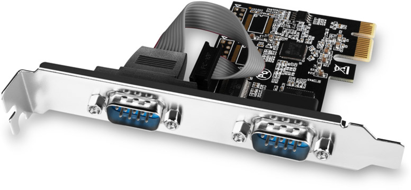 AXAGON - Adaptador PCIe AXAGON PCEA-S2N com 2x Portas Série - ASIX A