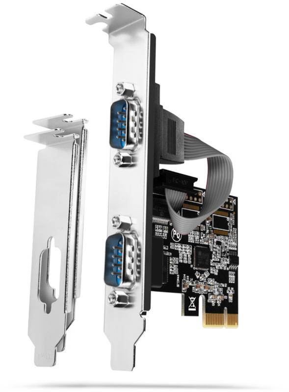 AXAGON - Adaptador PCIe AXAGON PCEA-S2N com 2x Portas Série - ASIX A