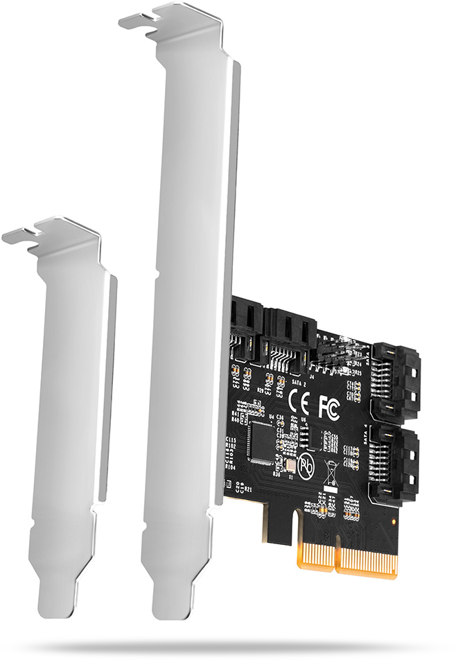 Picture of Picture of Controlador PCIe AXAGON PCES-SA4X4, 4x, SATA 6G port + LP