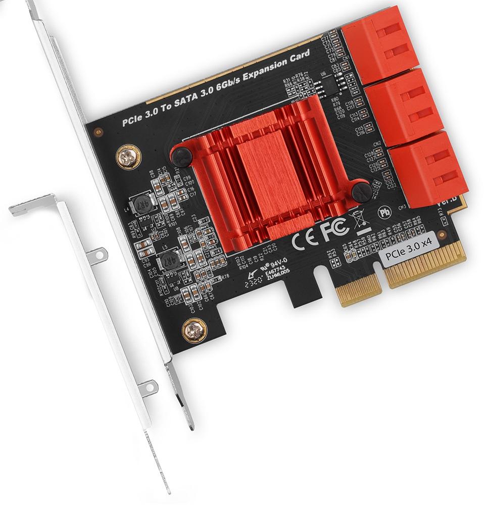 Picture of Picture of Controlador AXAGON PCES-SA6 PCIe Controller 6x internal SATA 6G port + LP