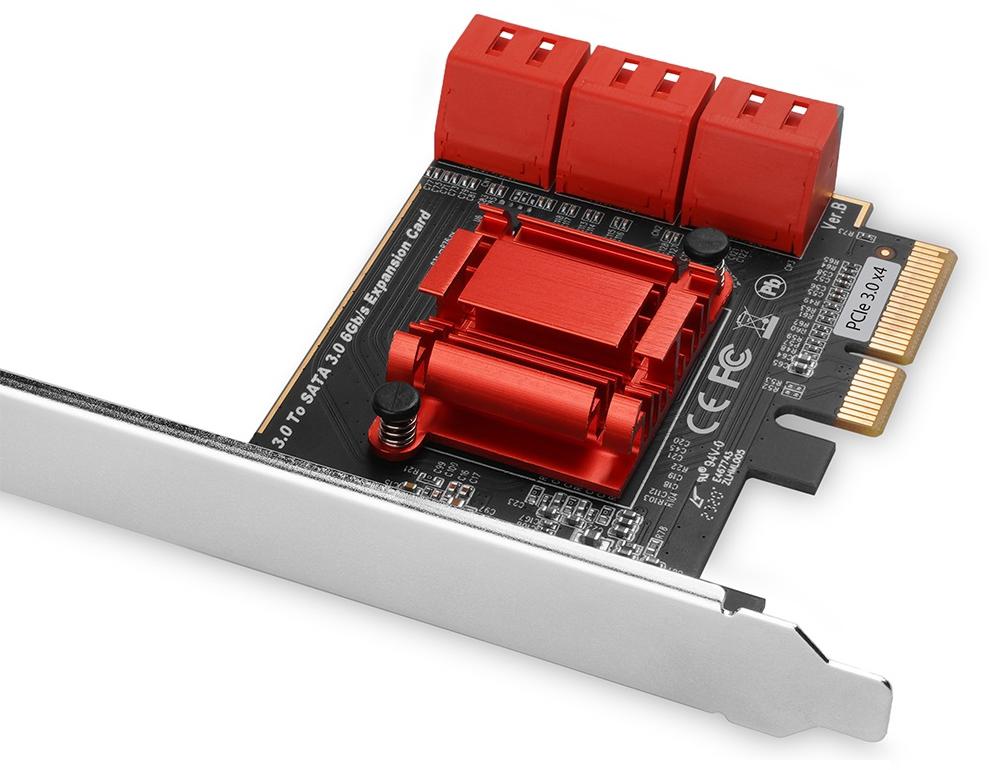 Picture of Picture of Controlador AXAGON PCES-SA6 PCIe Controller 6x internal SATA 6G port + LP