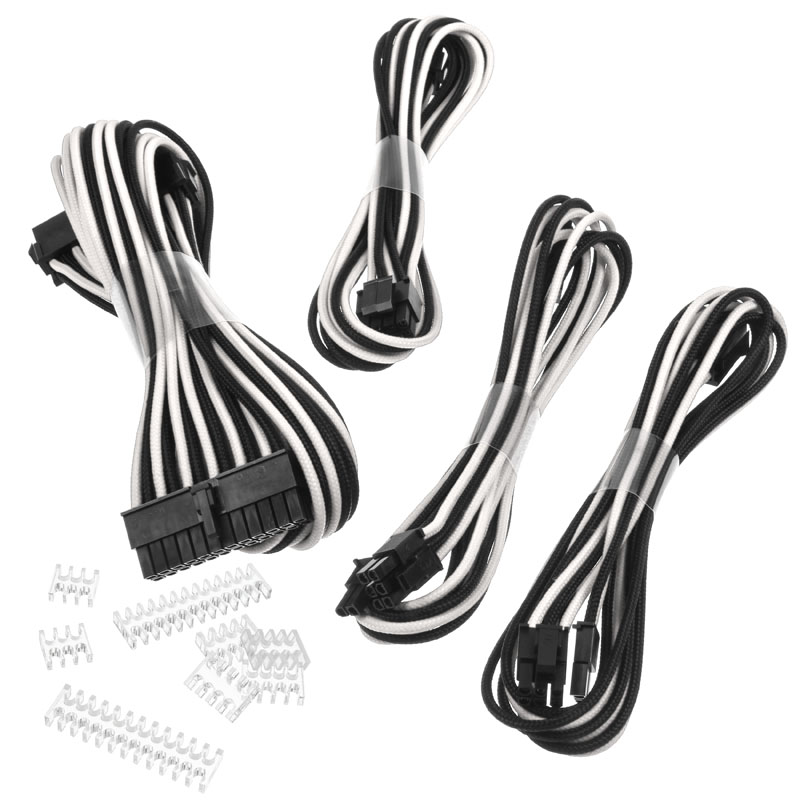 Phanteks - Kit de Expansão Phanteks Cabos Sleeved 50cm Preto / Branco