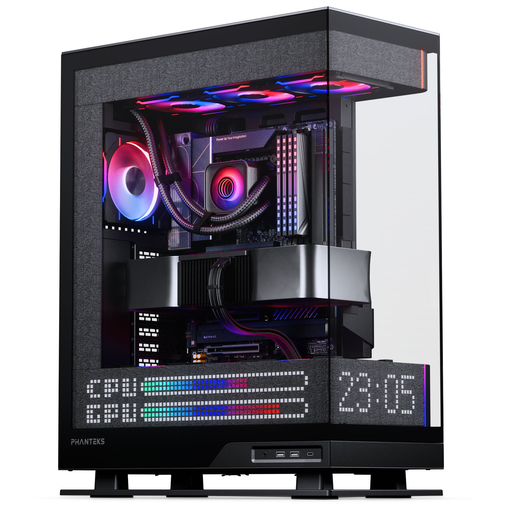 Phanteks - Caixa ATX Phanteks Evolv Series X2 Matrix Vidro Temperado DRGB Preto