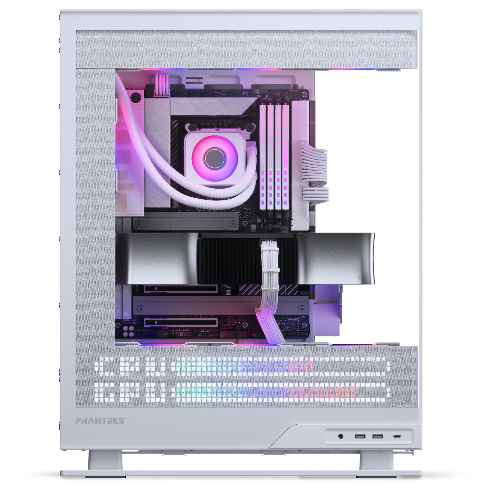 Phanteks - Caixa ATX Phanteks Evolv Series X2 Matrix Vidro Temperado DRGB Branco