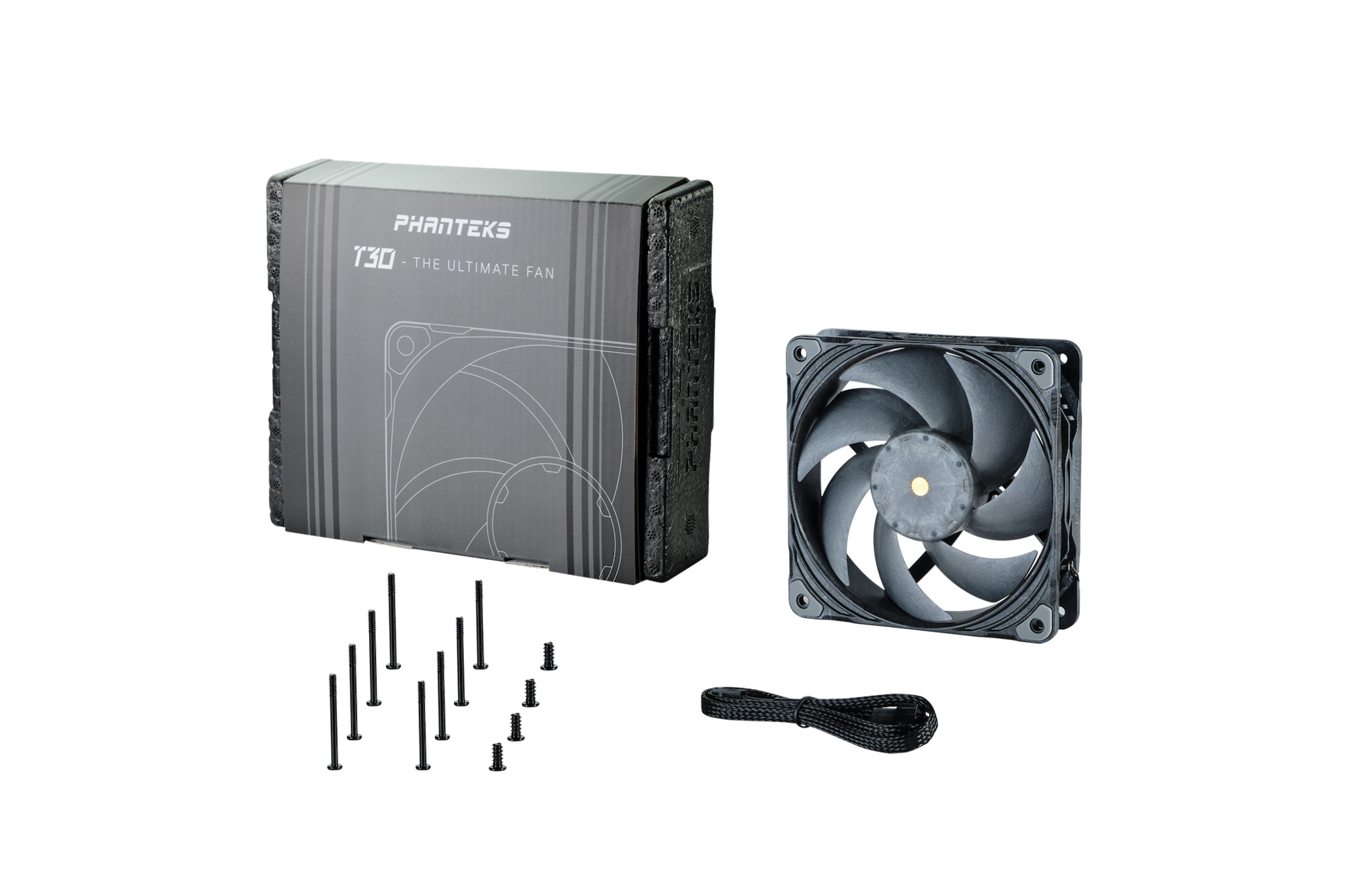 Phanteks - Ventoinha Phanteks T30 PWM Preto - 120mm