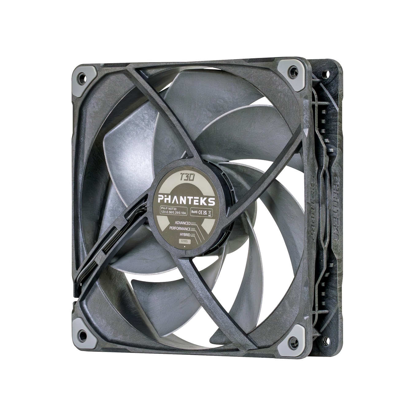 Phanteks - Ventoinha Phanteks T30 PWM Preto - 120mm