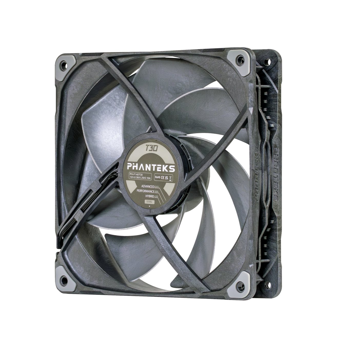 Phanteks - Ventoinha Phanteks T30 PWM Preto Pack 3 - 120mm