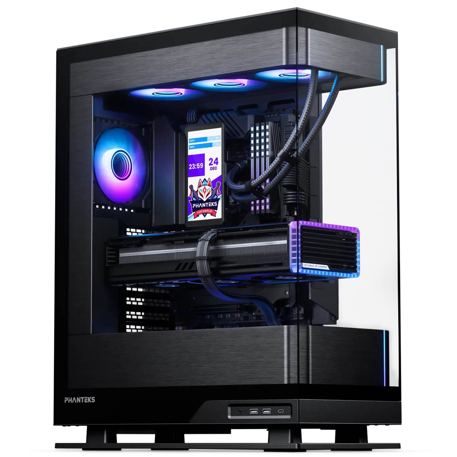 Phanteks - Water Cooler CPU Phanteks Glacier One 360M25 Gen 2 LCD DRGB Preto - 360mm