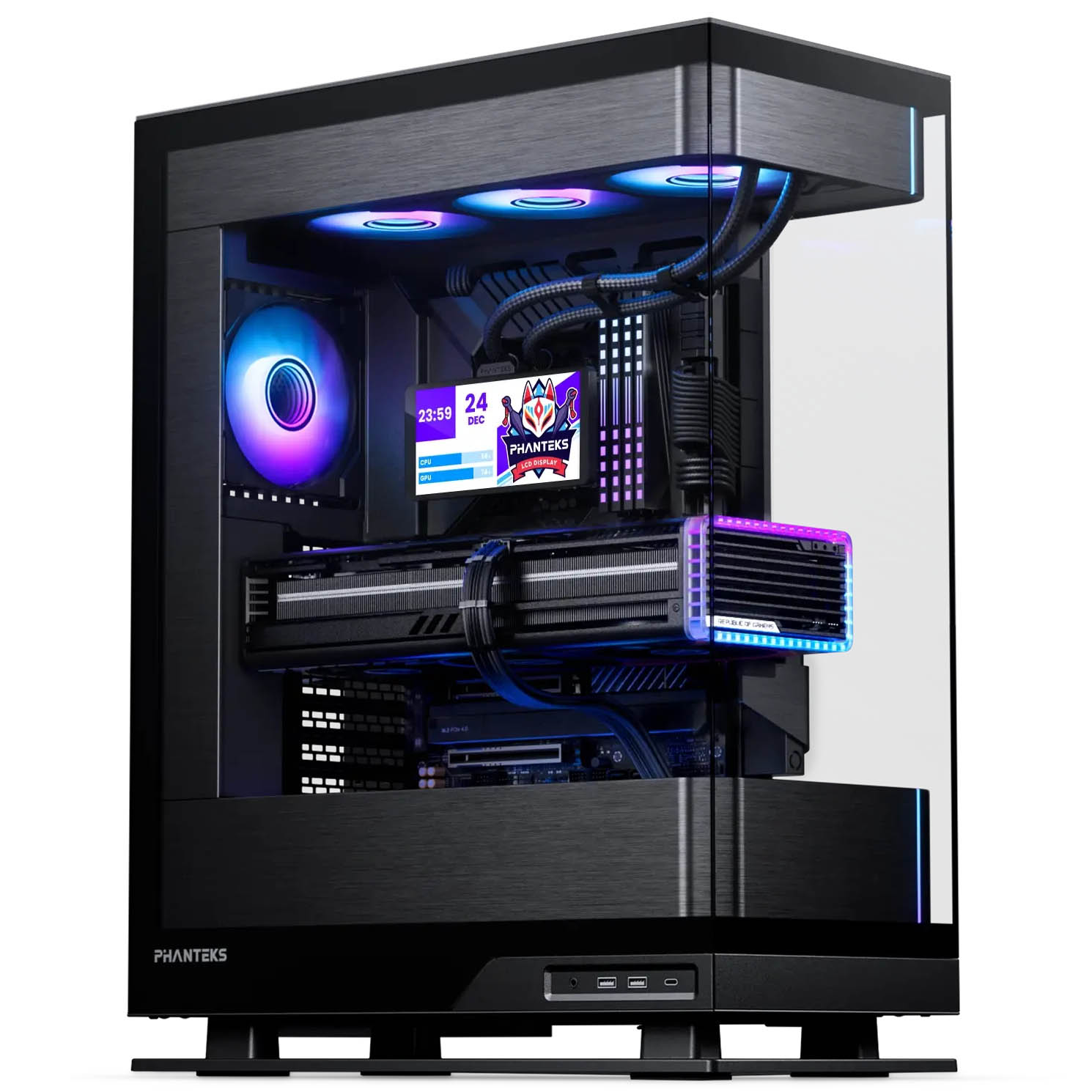Phanteks - Water Cooler CPU Phanteks Glacier One 360M25 Gen 2 LCD DRGB Preto - 360mm