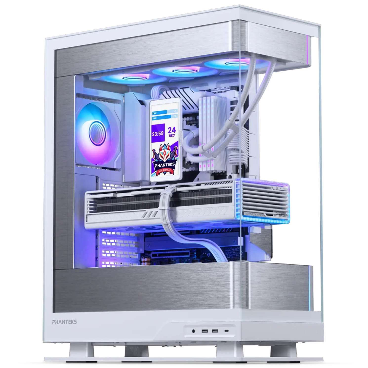 Phanteks - Water Cooler CPU Phanteks Glacier One 360M25 Gen 2 LCD DRGB Branco - 360mm