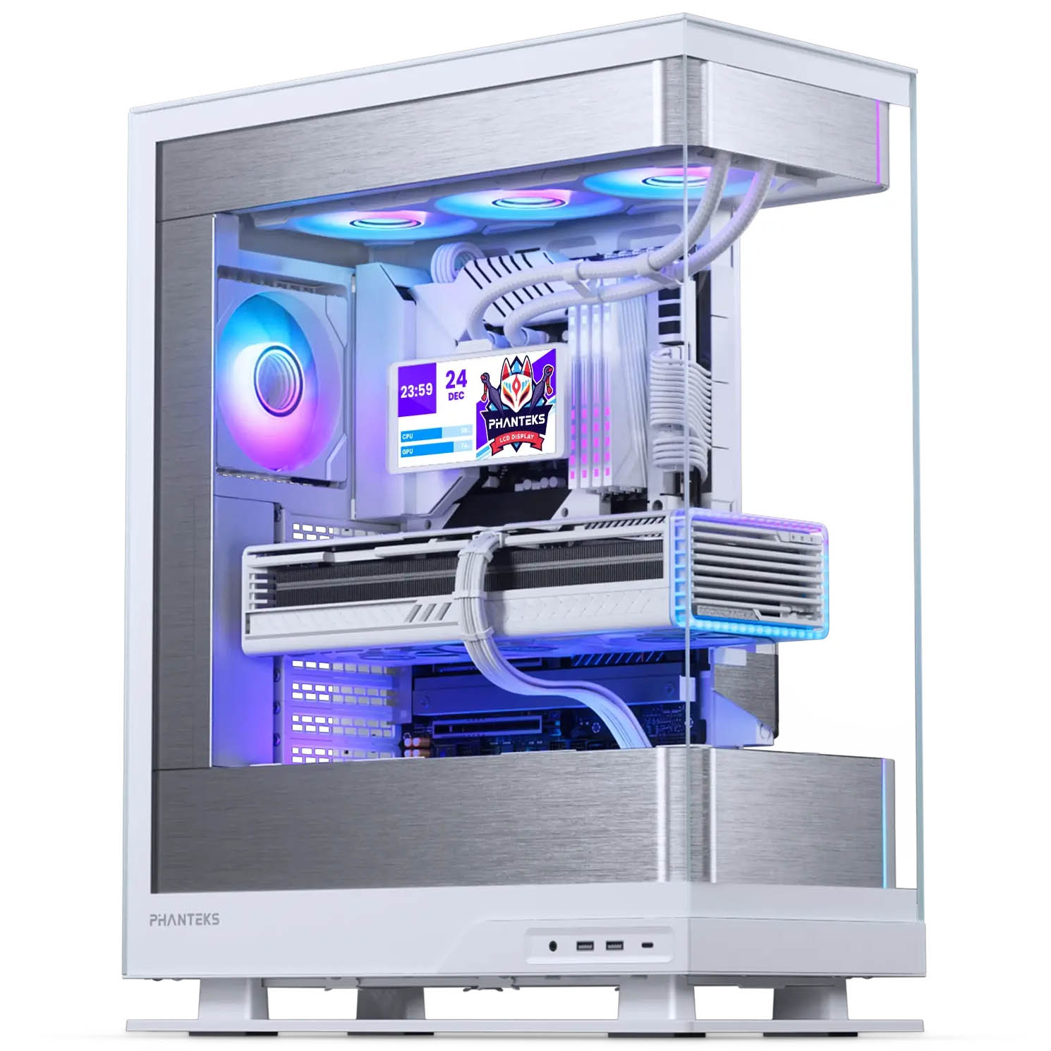 Phanteks - Water Cooler CPU Phanteks Glacier One 360M25 Gen 2 LCD DRGB Branco - 360mm