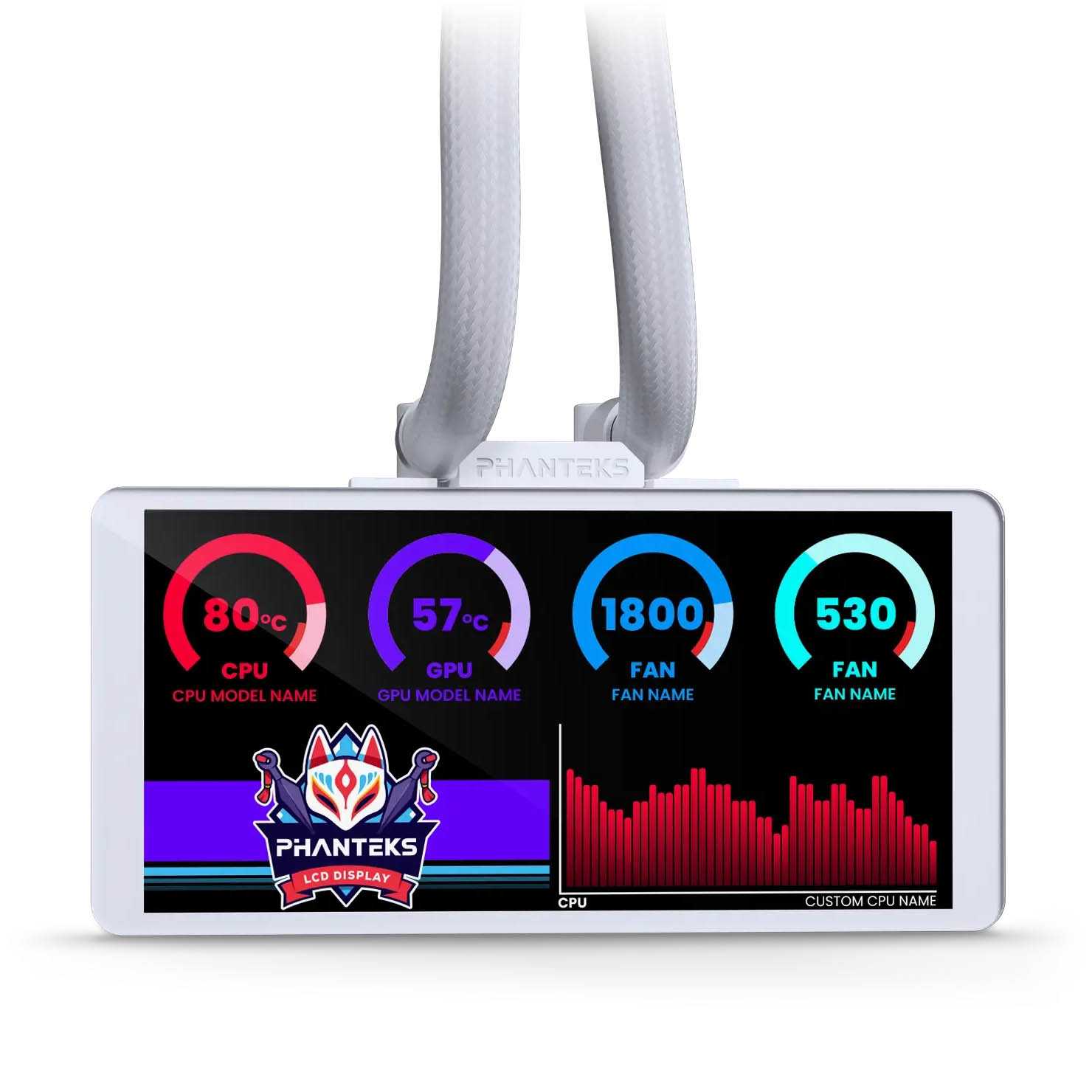 Phanteks - Water Cooler CPU Phanteks Glacier One 360M25 Gen 2 LCD DRGB Branco - 360mm