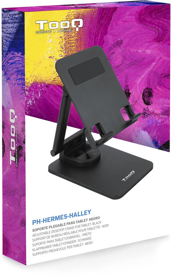 Tooq - Suporte de Mesa Tooq Rotativo Ajustável p/ Tablet Max. 13" Preto